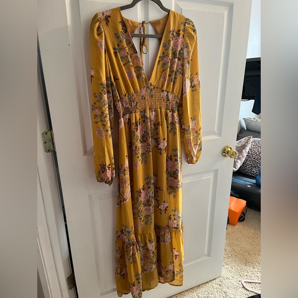 Long Sleeve Floral Maxi Dress